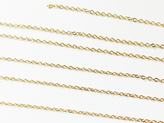 Gold Plated Brass Flat Cable Chain
