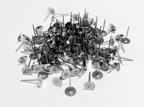 6mm Titanium Earring Posts 11.5mm Length 21 gauge Nickel Free