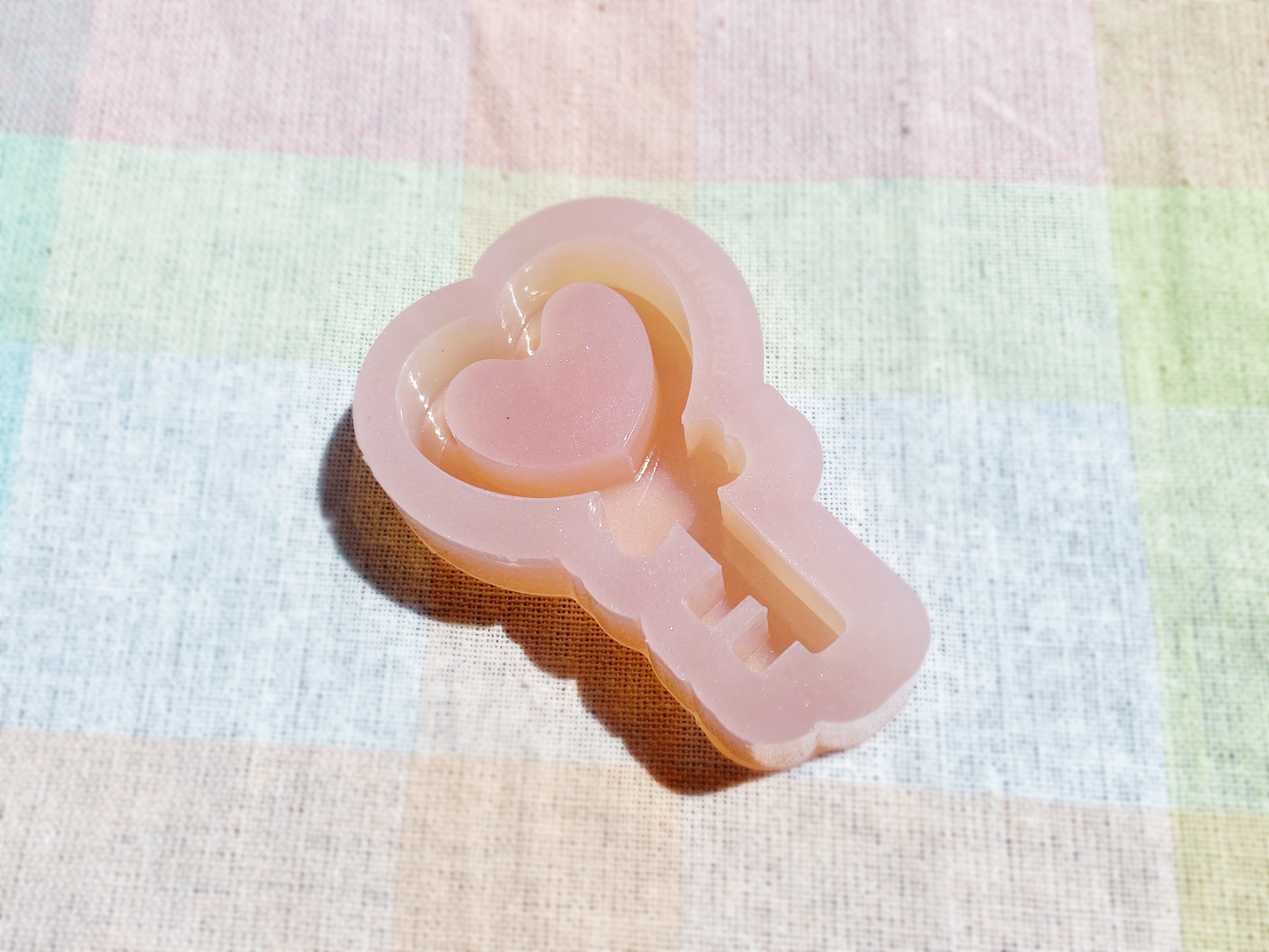 Heart Key Shaker Mold, Silicone Mold, Shiny UV Resin Mold