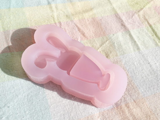 Bunny Parfait Ice Cream Shaker Mold, Soda Fountain Drink, Silicone Mold, Shiny UV Resin Mold