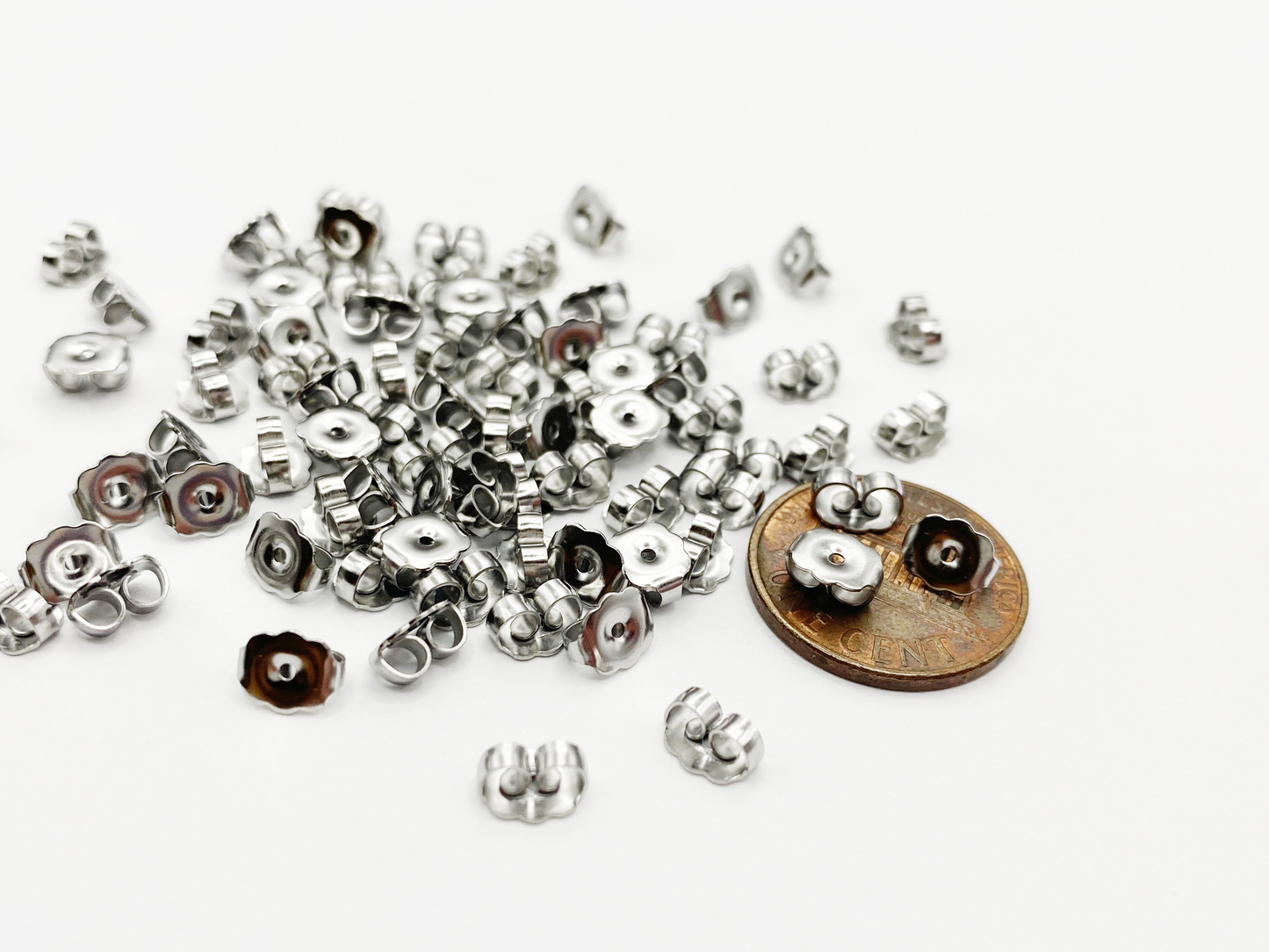 Scalloped Tight Fit Stainless Steel Earring Backs, 304 Grade Hypoaller –  decopopshop
