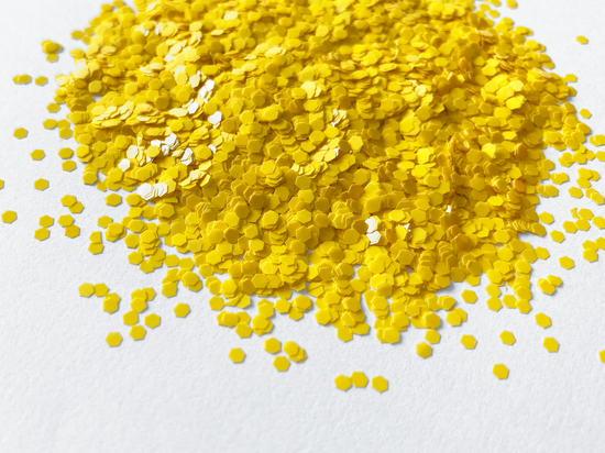 Sunflower Yellow Loose Glitter, .060" Hex, 1.5mm, 1/16