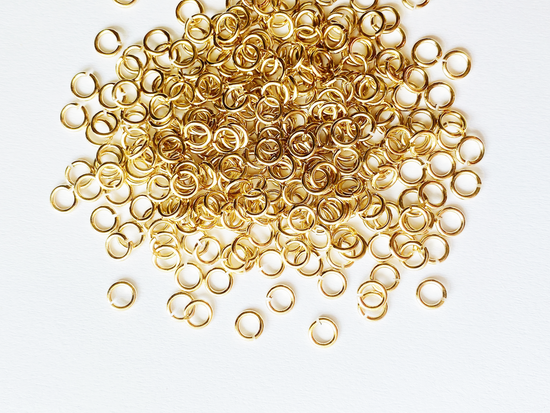 0.8 x 4.5mm Gold Open Jump Rings, 21 gauge