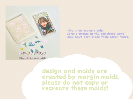 Load image into Gallery viewer, Confetti Ribbon and Stars Bits Silicone Mold, Shiny UV Resin Mold
