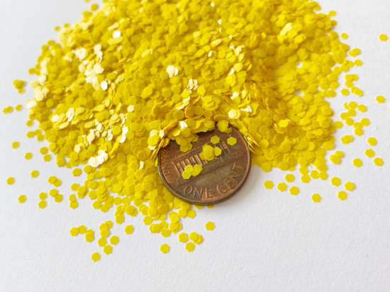 Sunflower Yellow Loose Glitter, .060" Hex, 1.5mm, 1/16