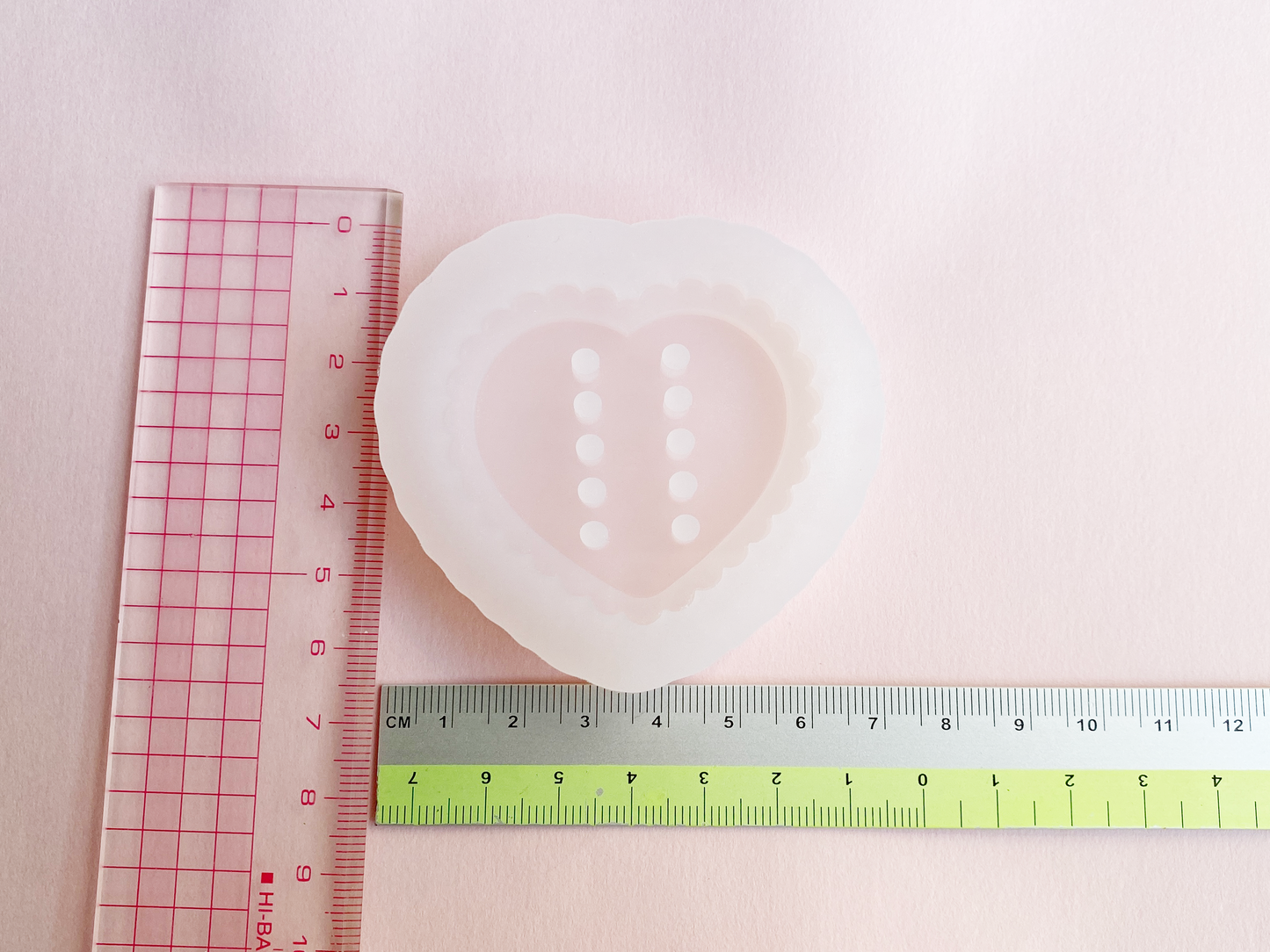Scalloped Heart with Lace Corset Mold, Silicone Mold, Shiny UV Resin Mold