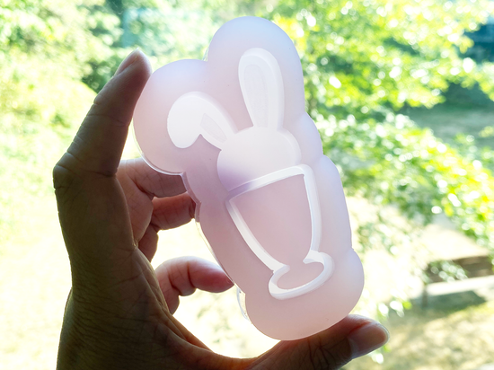 Bunny Parfait Ice Cream Shaker Mold, Soda Fountain Drink, Silicone Mold, Shiny UV Resin Mold