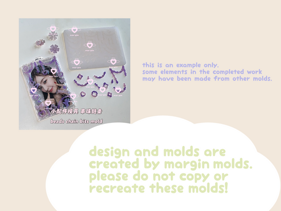 Load image into Gallery viewer, Bead Chain Bits Silicone Mold, Matte UV Resin Mold
