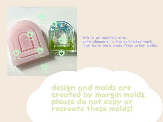 Double Arch Door Shaker Mold, Silicone Mold, Shiny UV Resin Mold