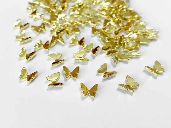 6mm 3D Gold Butterfly