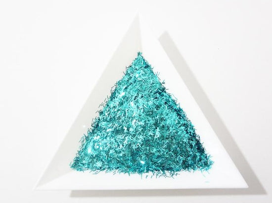 Teal Blue Tinsel, 0.2x1.5mm