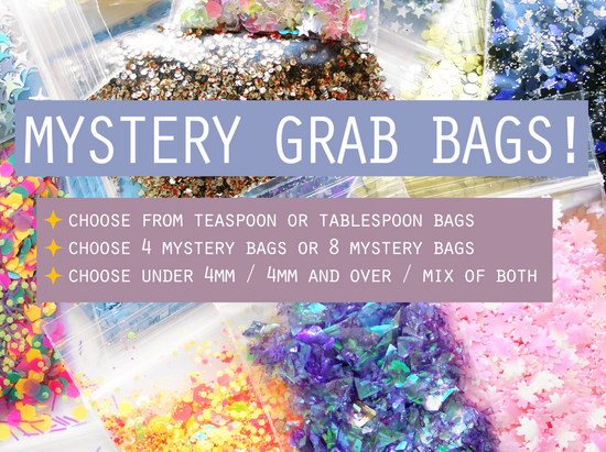 MYSTERY GRAB BAGS. 1 tsp or 1 tbsp x 4 or 8 bags