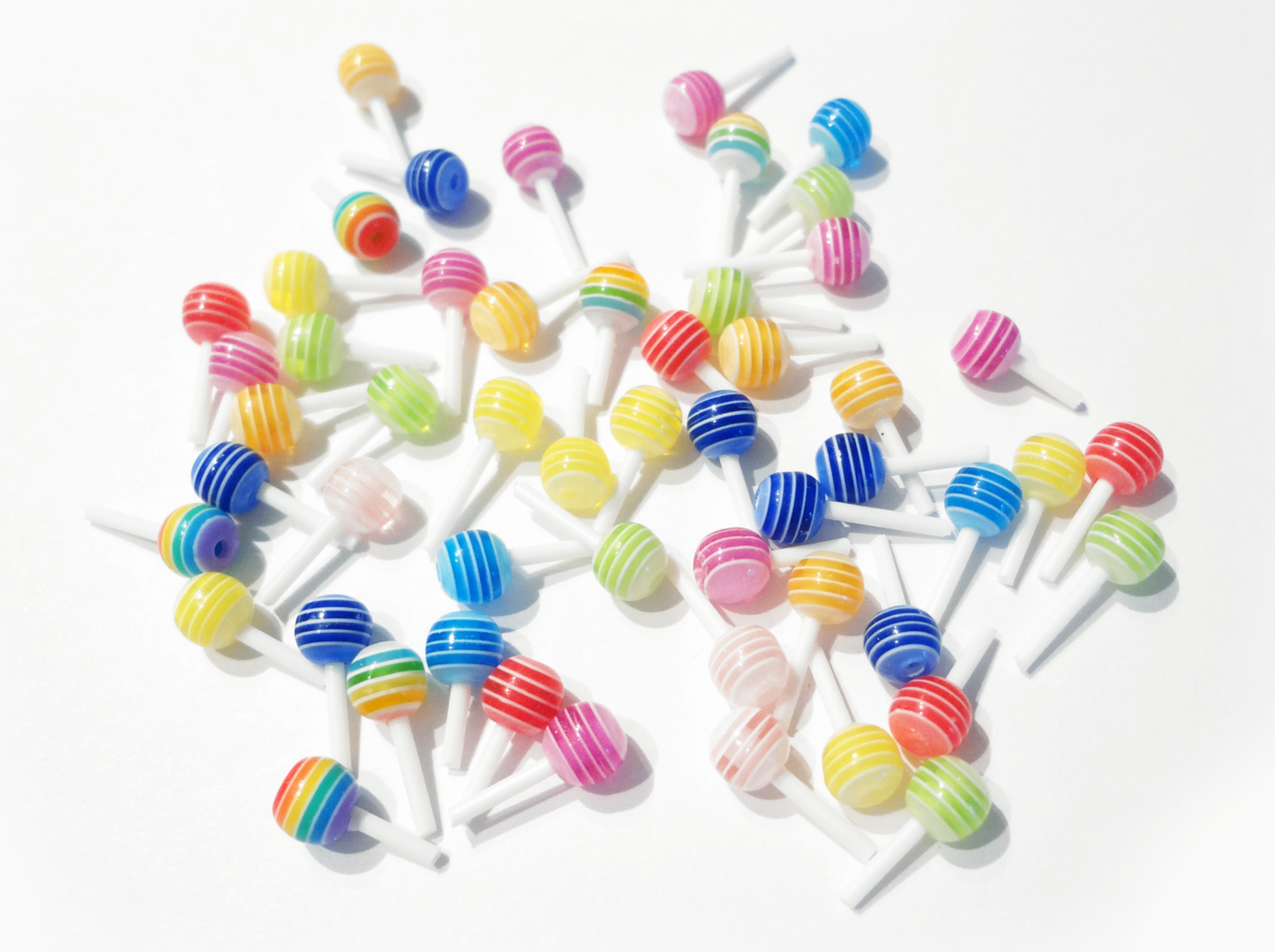 4mm x approx 10mm 3D Candy Lollipops