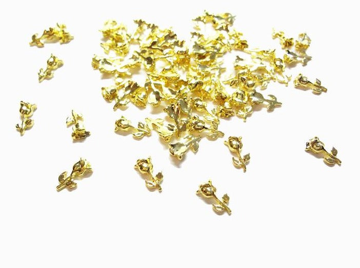 9x5mm 3D Gold Rose