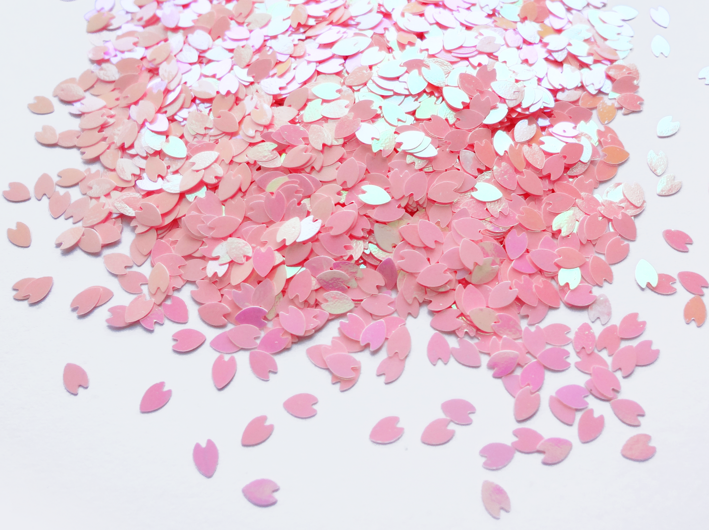 Iridescent Pink Cherry Blossom Sakura Flower Petals, 3x2mm