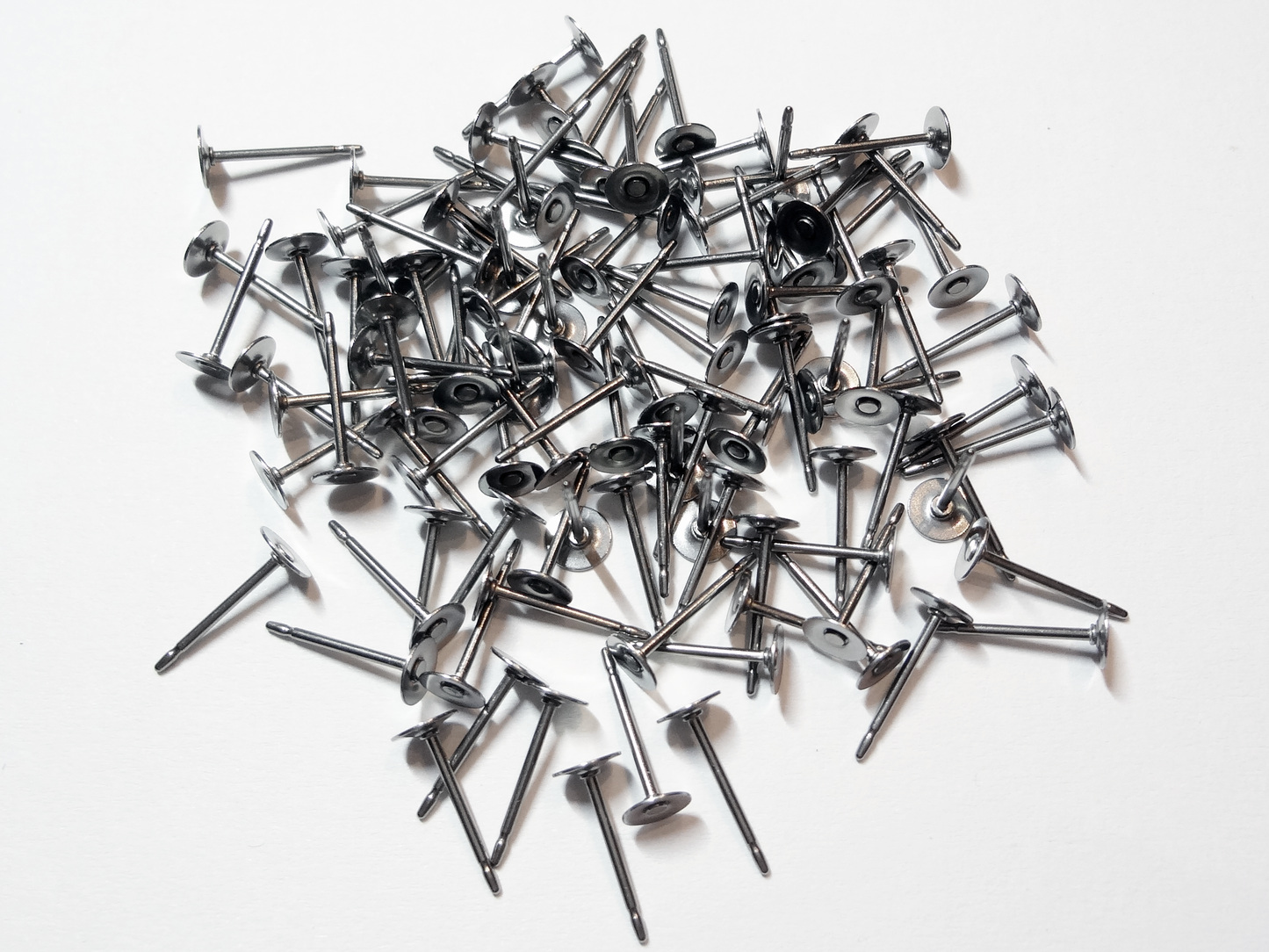 4mm Titanium Earring Posts, 9.5mm Length, 21 gauge Nickel Free Hypoallergenic