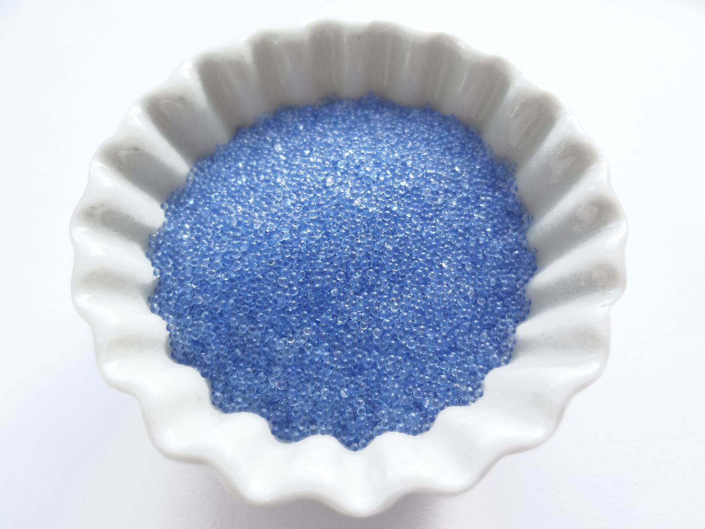 0.6-0.8mm PERIWINKLE BLUE Transparent Microbeads