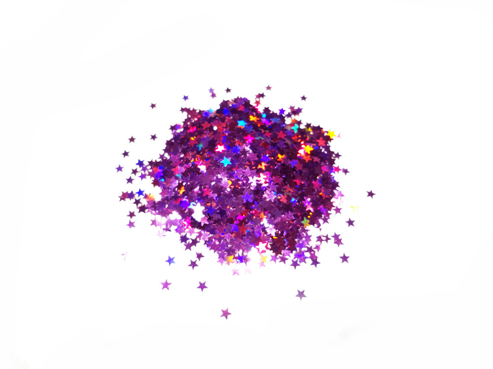 4 Point Star Glitter - Holo Poison Purple – Glitter and Crafts 4U