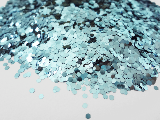 Angel Blue Loose Glitter, .060" Hex, 1.5mm, 1/16