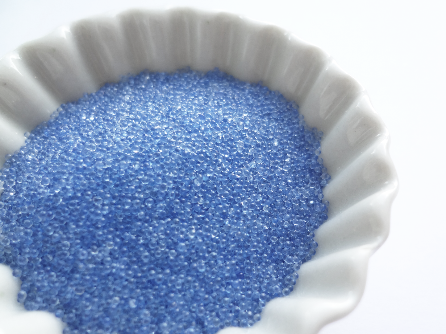 0.6-0.8mm PERIWINKLE BLUE Transparent Microbeads