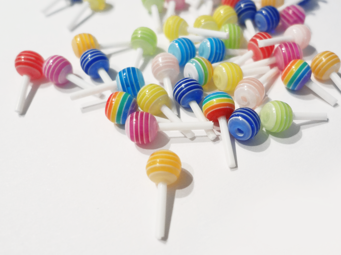 4mm x approx 10mm 3D Candy Lollipops