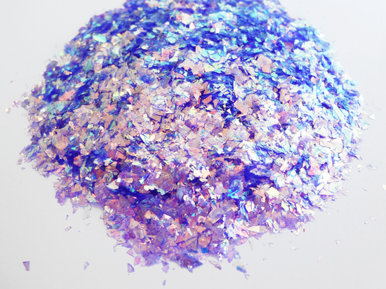 Iridescent Wisteria Blue-Purple Small Shards