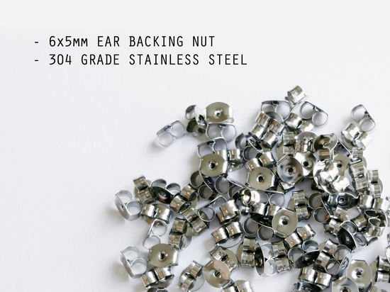 Load image into Gallery viewer, Stainless Steel Earring Backs, 304 Grade Hypoallergenic Ear Clutches
