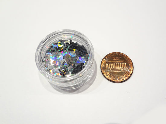 Disco Holographic Star Glitter, 2mm to 3mm Mix