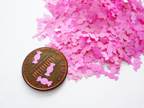 Sugary Pink Candy Glitter, 6x2mm
