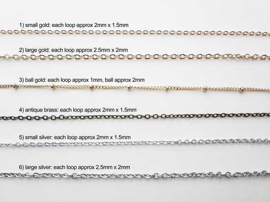 Metal Chains, Choose your own style and length!