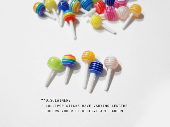 Load image into Gallery viewer, 4mm x approx 10mm 3D Candy Lollipops

