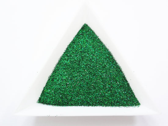 Holographic Laser Green Loose Ultra Fine Glitter, .008" Hex, 0.2mm 1/128