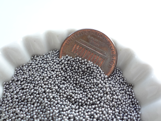 0.6-0.8mm ANTIQUE SILVER Semi-Transparent Microbeads
