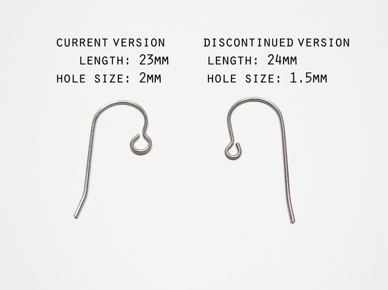 Load image into Gallery viewer, 23mm Raw Titanium Ear Wire, 21 gauge Nickel Free Hypoallergenic Earring Hooks
