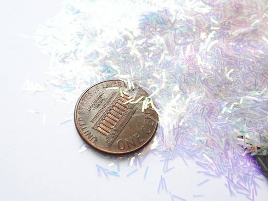 Iridescent Tinsel, 0.3x3mm