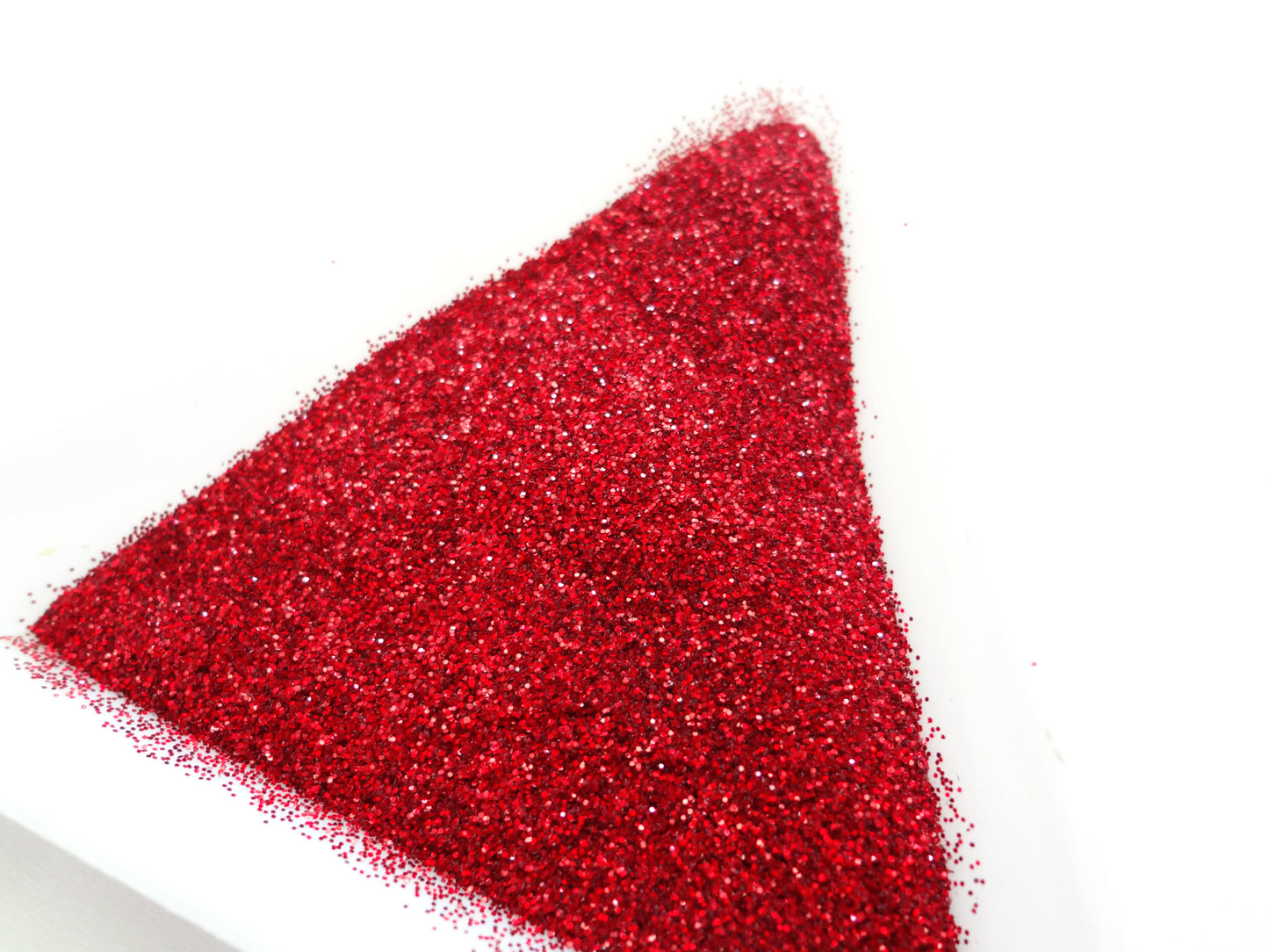 High Flash Laser Red Loose Ultra Fine Glitter, .008" Hex, 0.2mm 1/128