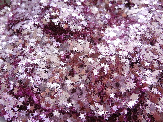 Ice Pink Star Glitter, 3mm