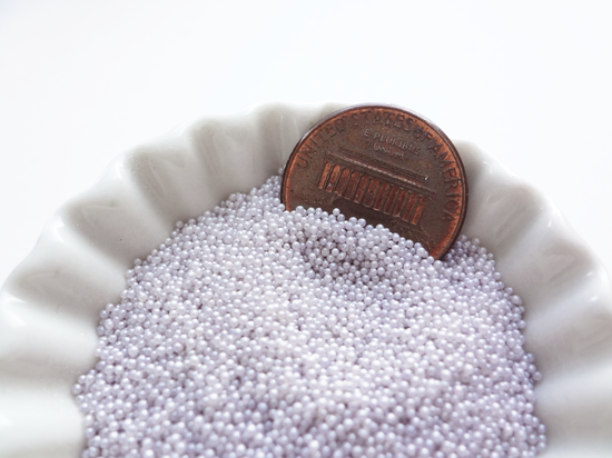 0.6-0.8mm SOFT MAUVE PEARL PURPLE Semi-Transparent Microbeads