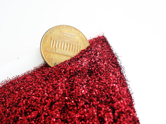 Candy Apple Red Loose Ultra Fine Glitter, .008" Hex, 0.2mm 1/128