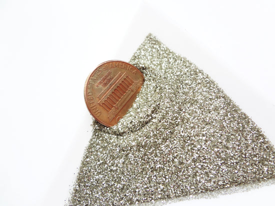 Nickel Silver Loose Ultra Fine Glitter, .008" Hex, 0.2mm 1/128 Solvent Resistant Glitter