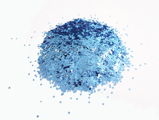 Load image into Gallery viewer, Atlantic Blue Loose Glitter, .040&amp;quot; Hex, 1mm, 1/24 Solvent Resistant Glitter
