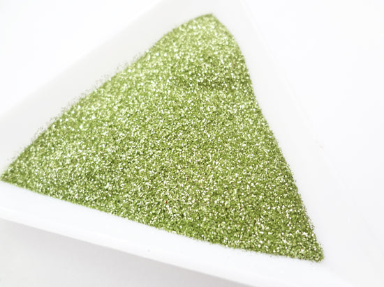 Green Apple Loose Ultra Fine Glitter, .006" Hex, 0.15mm, 1/170