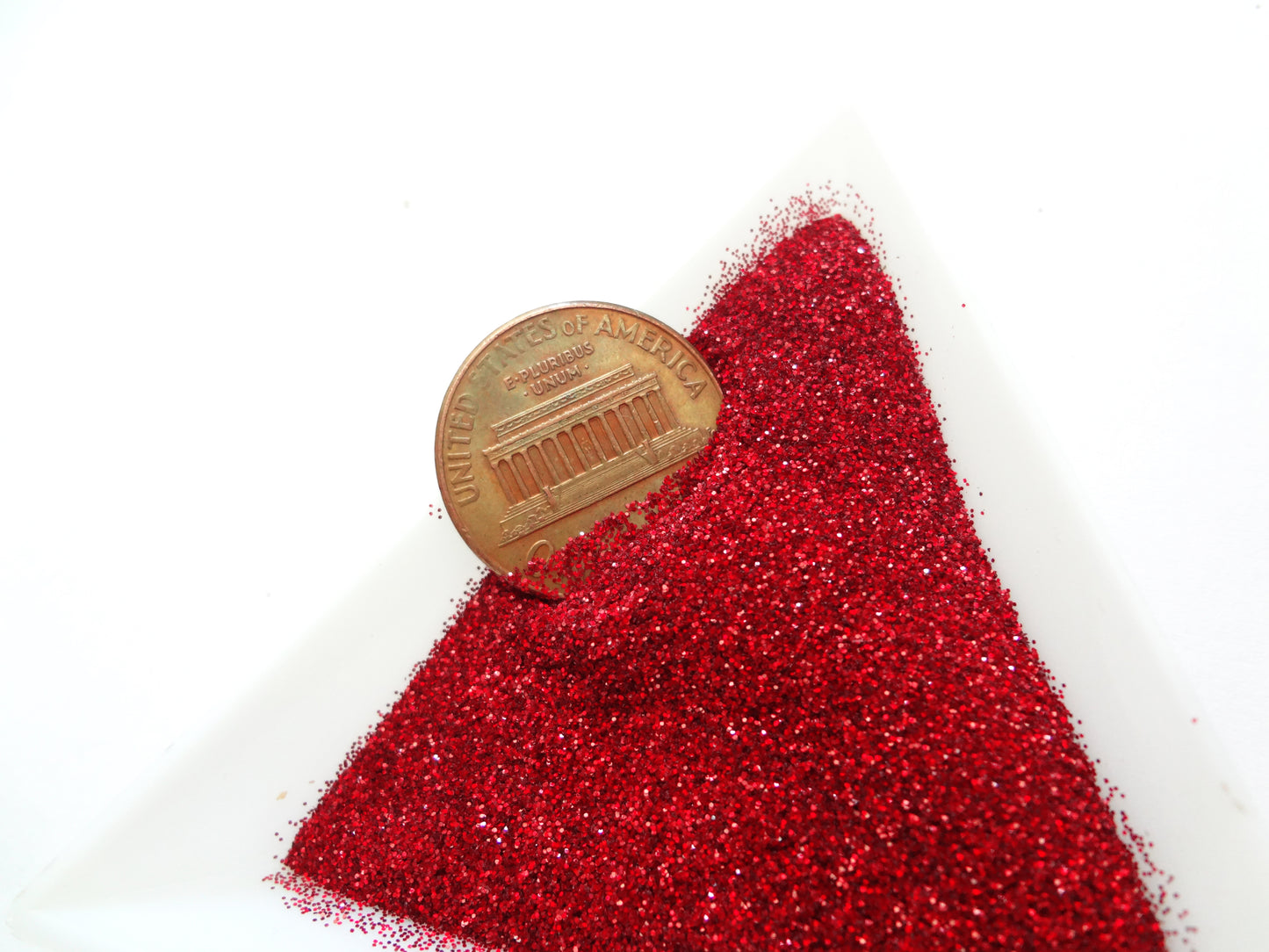 High Flash Laser Red Loose Ultra Fine Glitter, .008" Hex, 0.2mm 1/128