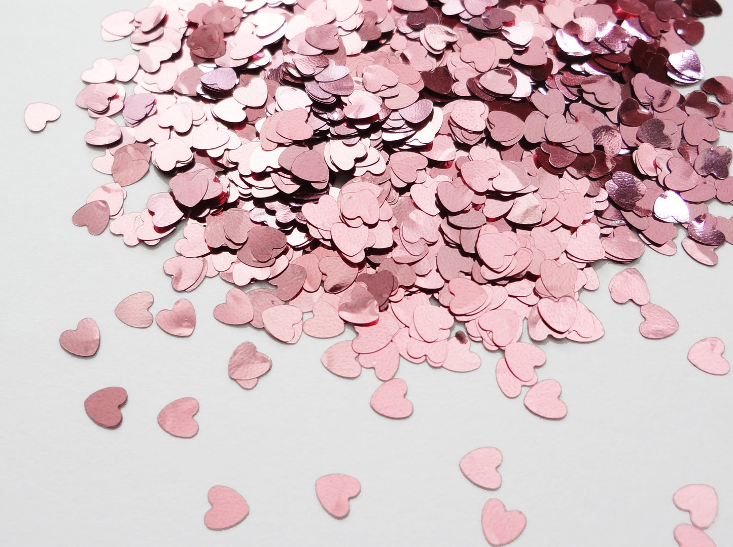 Sweet Pink Heart Shape Glitter, 3mm