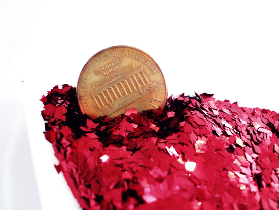 Candy Apple Red Diamond Shape Glitter, 3x1.5mm