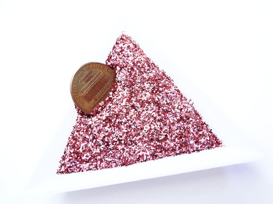 Sweet Pink Loose Glitter, .015" Hex, 0.4mm, 1/64