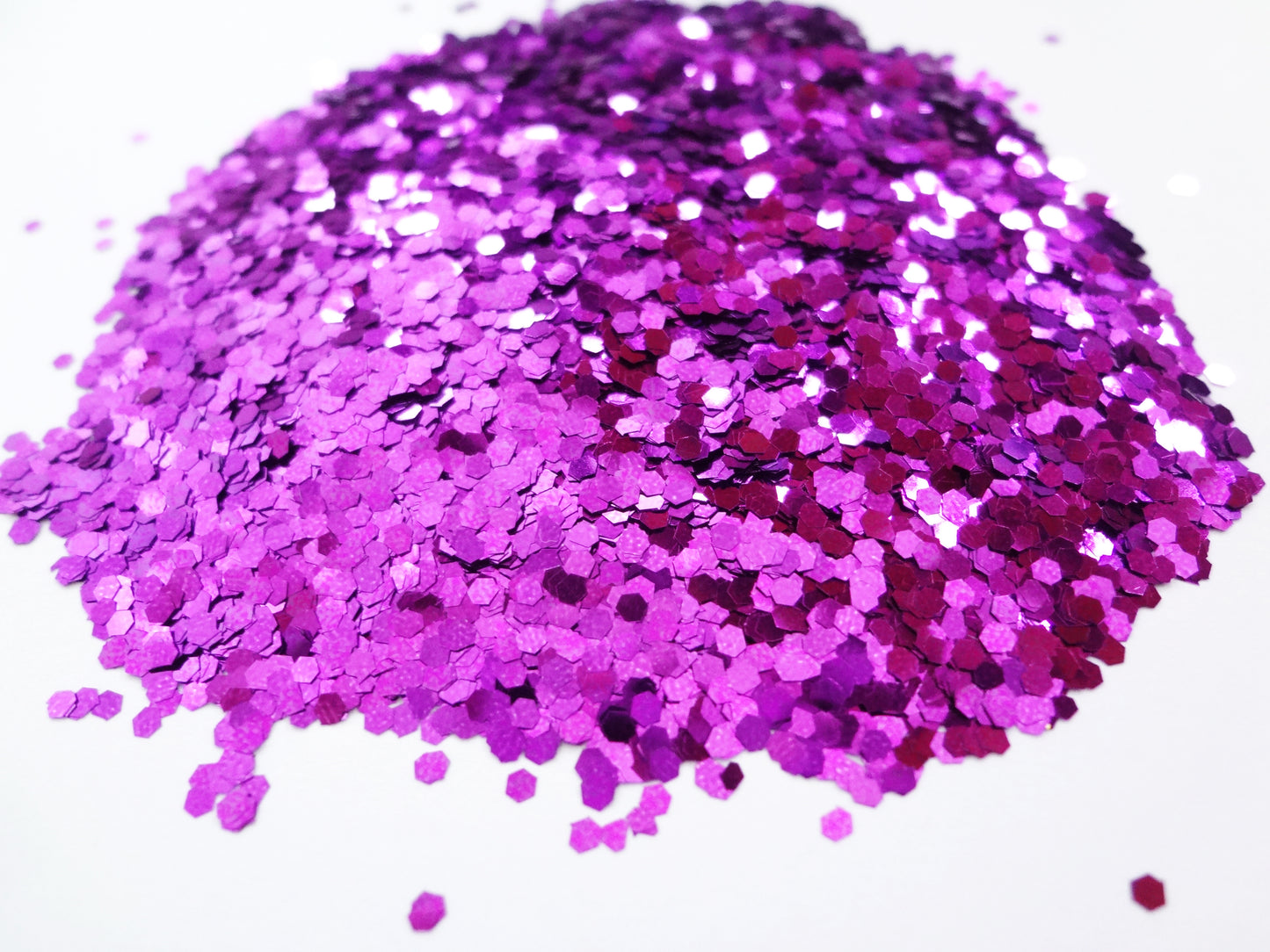 Deep Magenta Purple Loose Glitter, .060" Hex, 1.5mm, 1/16