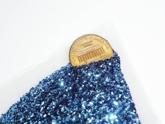 Atlantic Blue Loose Glitter, .015" Hex, 0.4mm, 1/64 Solvent Resistant Glitter