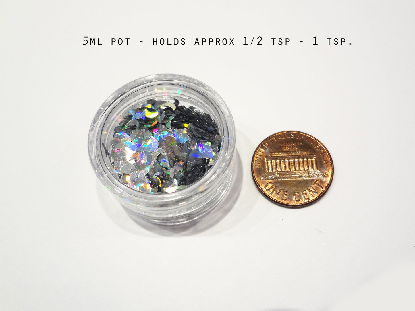 Iridescent Blue Chubby Bone Sequins, 8x6mm