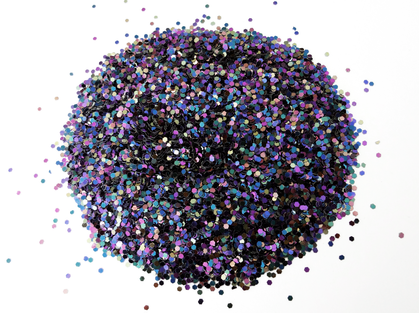 Dark Rainbow Loose Glitter, .040" Hex, 1mm, 1/24